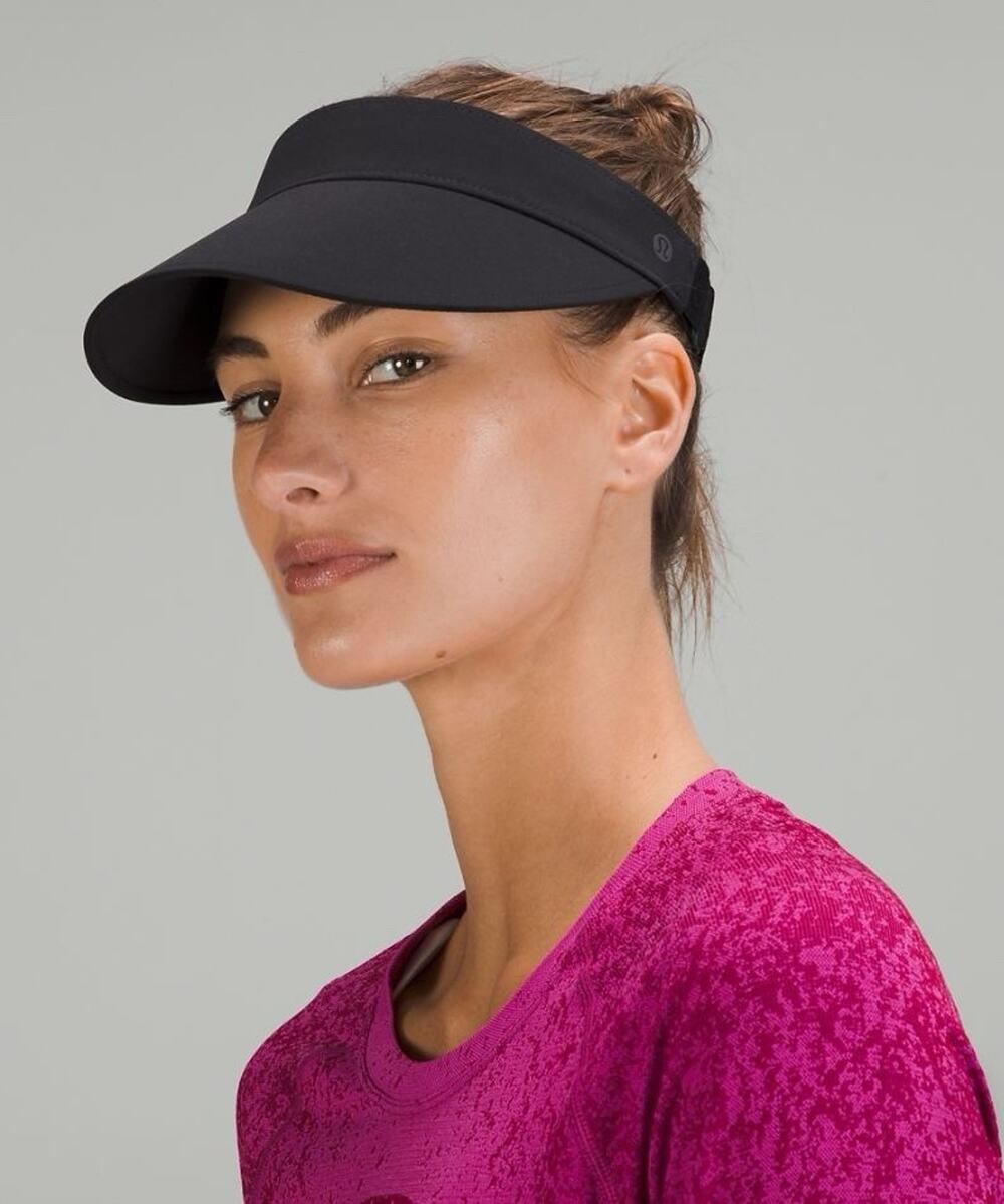 Lululemon Women's Black Fast Paced Wide Band Running Visor